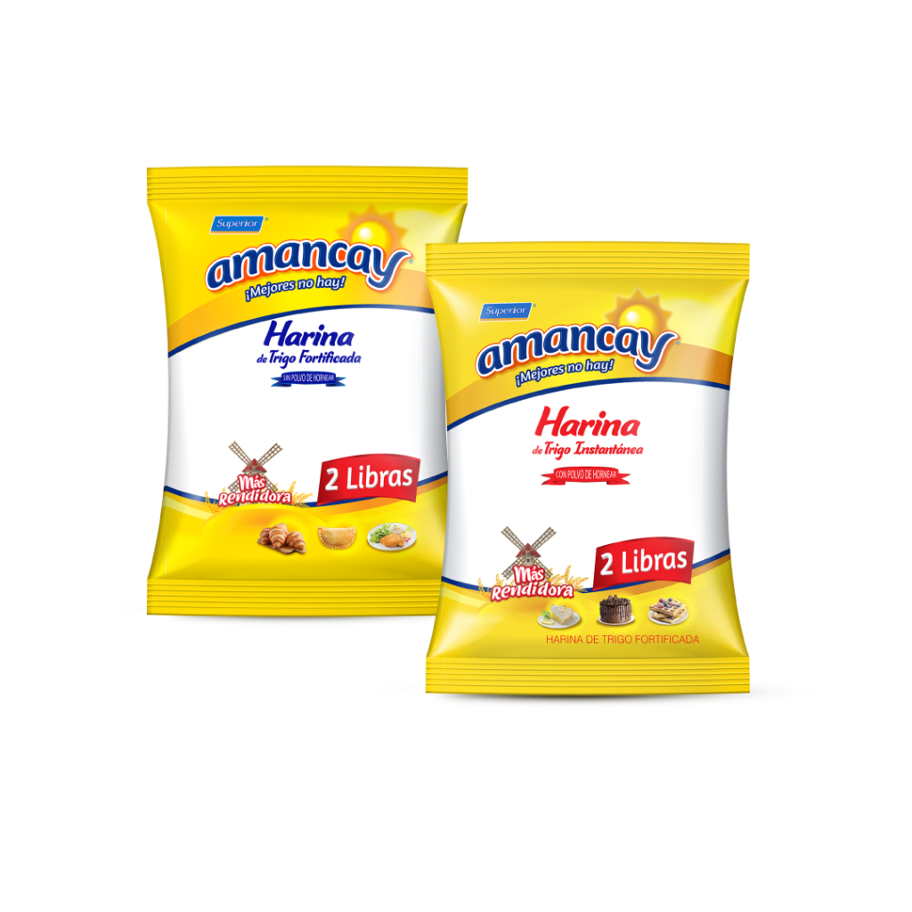 Con y sin polvo de hornear, perfectas para preparaciones con resultados confiables.